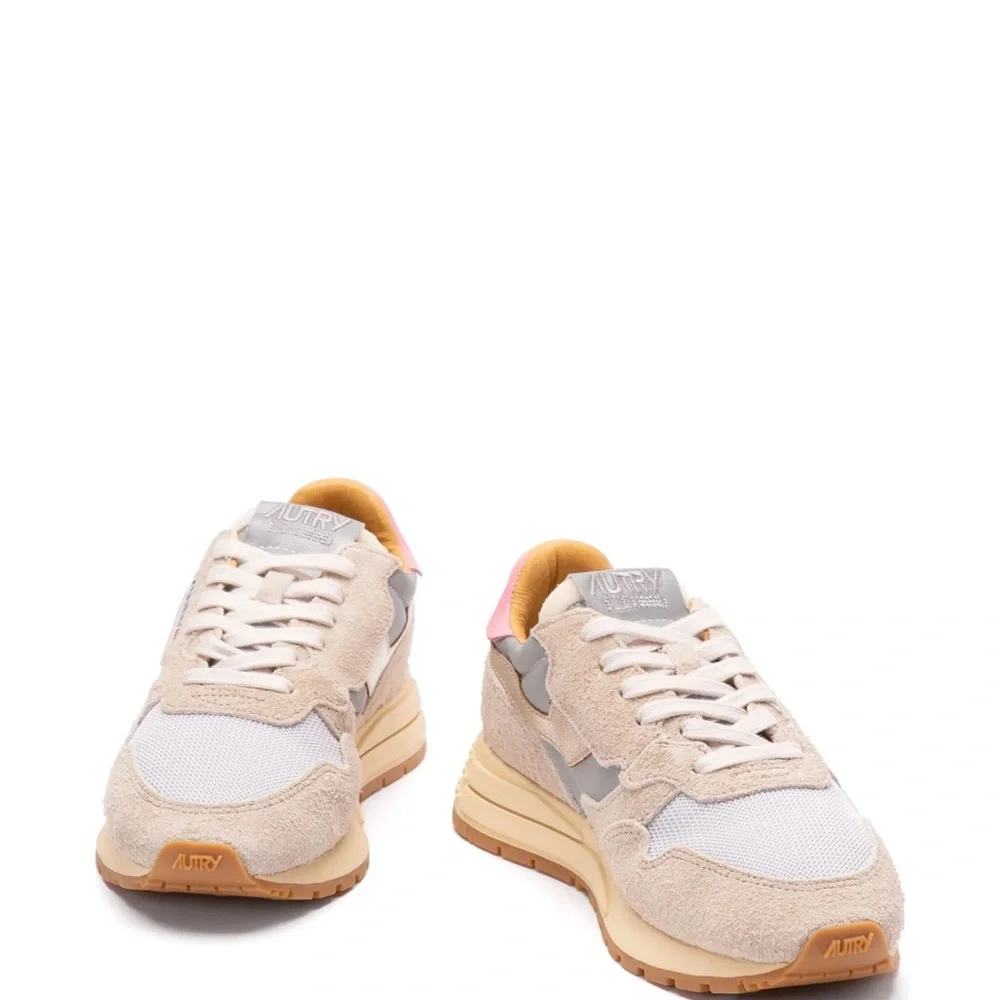 Autry Beige and Pink Sneakers - Picture 2 of 9